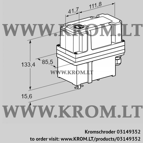 Kromschroder IC 30-30K3TR10, 03149352 actuator, 03149352