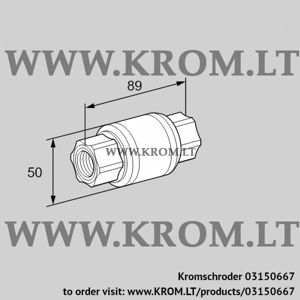 Kromschroder GRS 15R, 03150667 non-return gas valve, 03150667