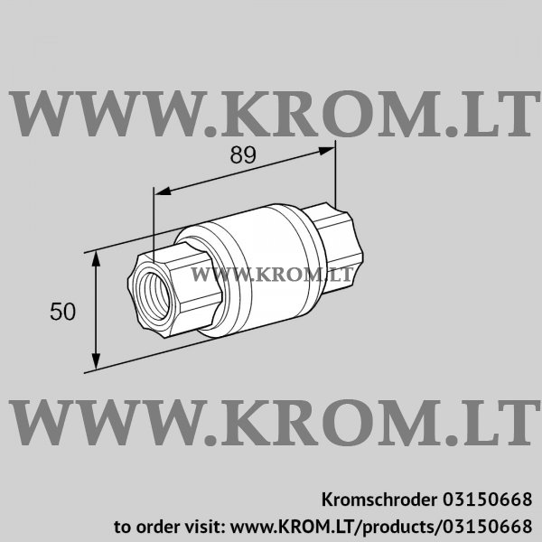 Kromschroder GRS 20R, 03150668 non-return gas valve, 03150668