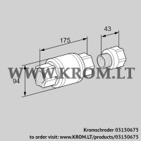 GRSF40R (03150675) non-return gas valve with flame arrester