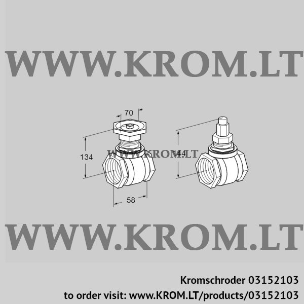 Kromschroder LEH 50R40, 03152103 flow adjusting cock for air, 03152103