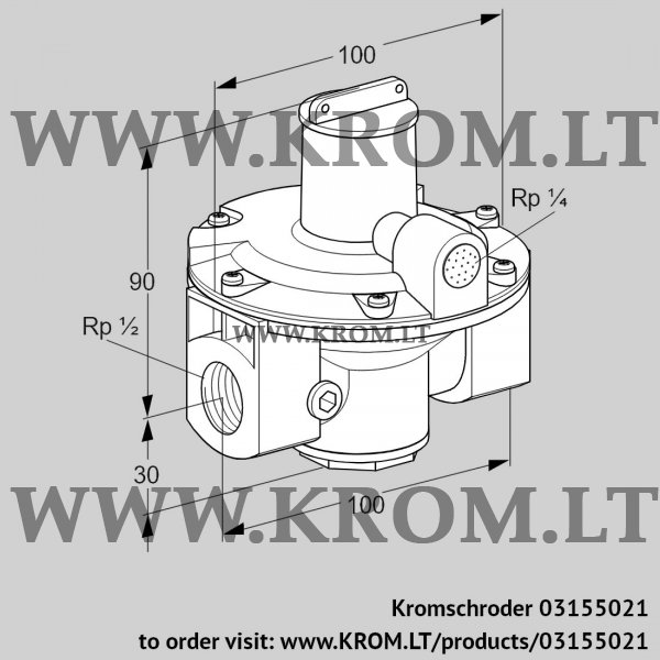 Kromschroder GDJ 15R04-0, 03155021 pressure regulator, 03155021