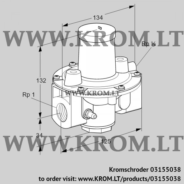 Kromschroder GDJ 25R04-4, 03155038 pressure regulator, 03155038