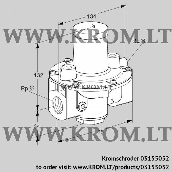 Kromschroder GDJ 20R04-0LZ, 03155052 pressure regulator, 03155052