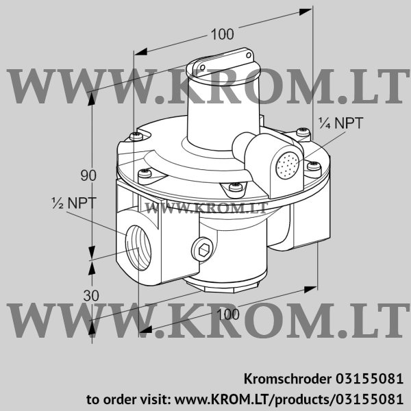 Kromschroder GDJ 15TN04-0, 03155081 pressure regulator, 03155081