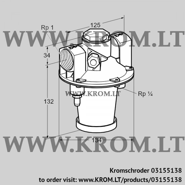 Kromschroder GIK 25R02-5LB, 03155138 air/gas ratio control, 03155138