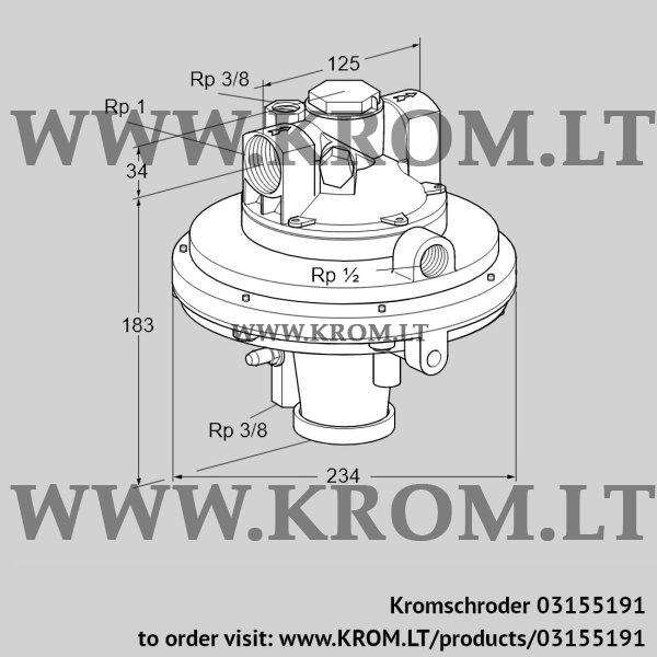 Kromschroder GIKH 25R02-5, 03155191 variable air/gas ratio control, 03155191