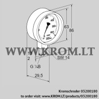 KFM100RB63 (03200180) pressure gauge