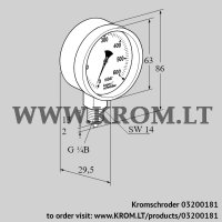 KFM160RB63 (03200181) pressure gauge
