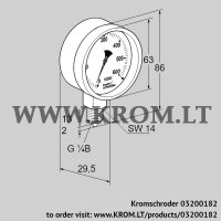 KFM250RB63 (03200182) pressure gauge
