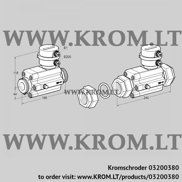 Kromschroder DM 25R25-40, 03200380 flow meter, 03200380