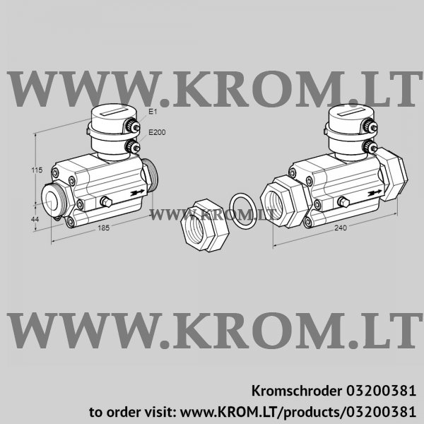Kromschroder DM 40R25-40, 03200381 flow meter, 03200381