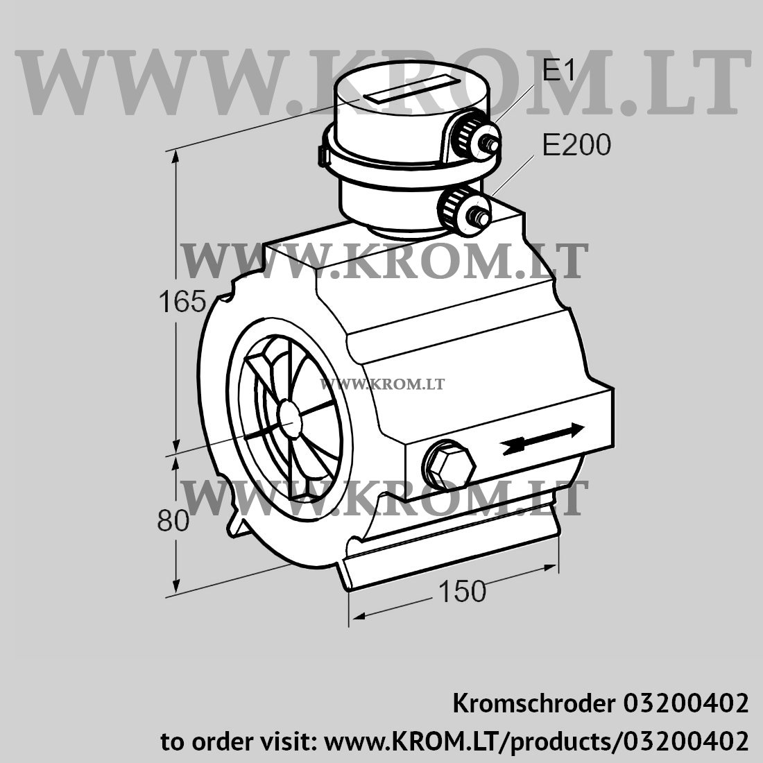 Kromschroder DM 400Z100-40, 03200402 flow meter