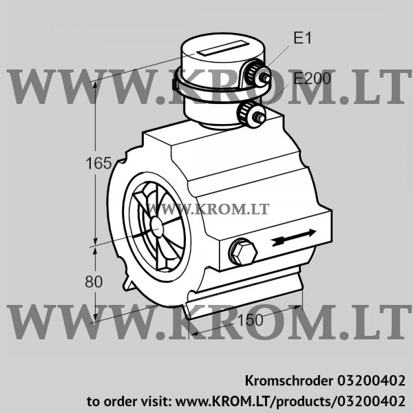 Kromschroder DM 400Z100-40, 03200402 flow meter, 03200402