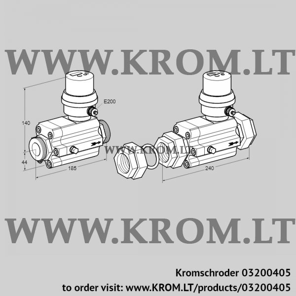 Kromschroder DE 25TN25-120B, 03200405 flow meter, 03200405