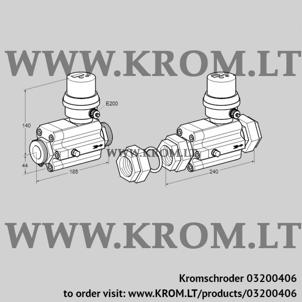 Kromschroder DE 40TN25-120B, 03200406 flow meter, 03200406