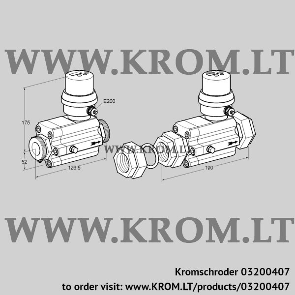 Kromschroder DE 40TN40-120B, 03200407 flow meter, 03200407