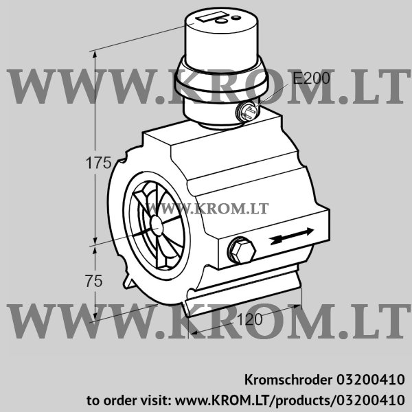 Kromschroder DE 160TW80-120B, 03200410 flow meter, 03200410