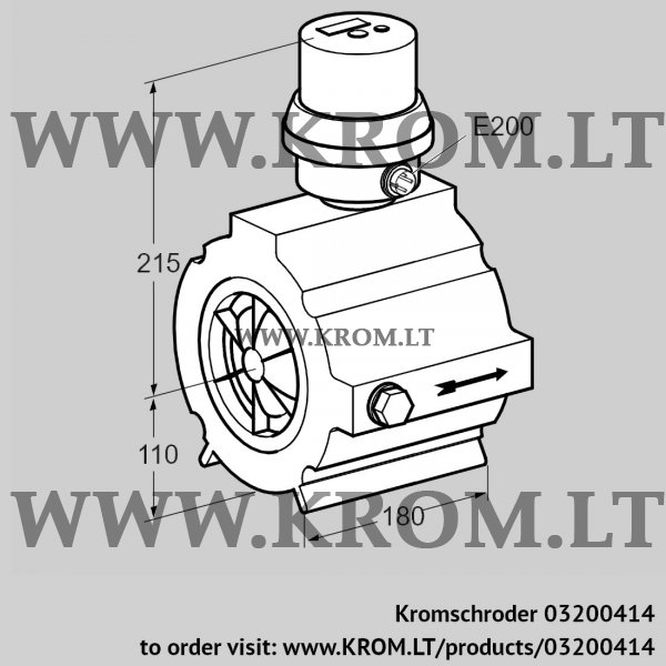 Kromschroder DE 650TW150-120B, 03200414 flow meter, 03200414