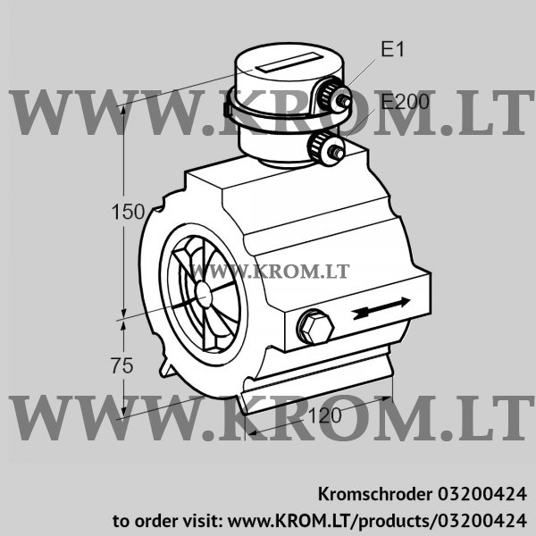 Kromschroder DM 100Z80-160, 03200424 flow meter, 03200424