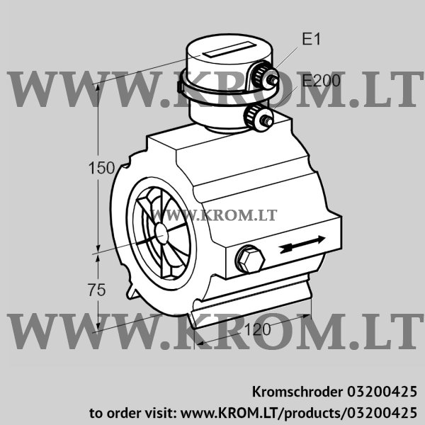 Kromschroder DM 160Z80-160, 03200425 flow meter, 03200425