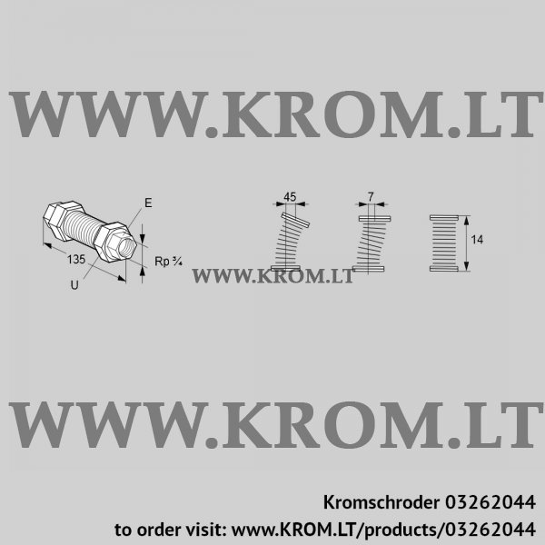 Kromschroder EKO 20RI, 03262044 stainless steel bellows unit, 03262044