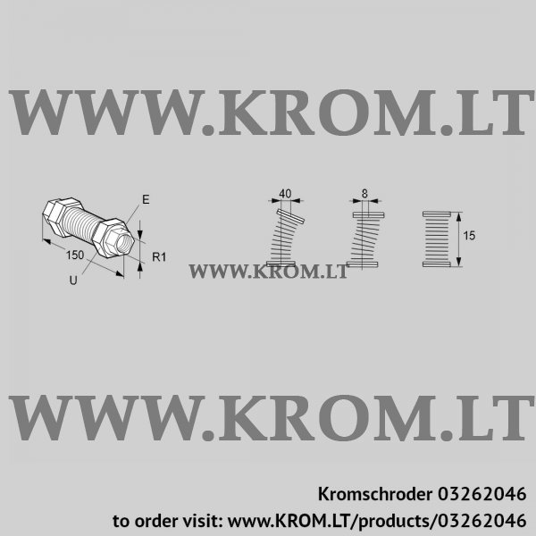 Kromschroder EKO 25RI, 03262046 stainless steel bellows unit, 03262046