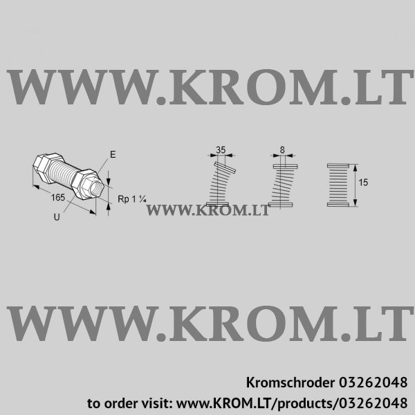 Kromschroder EKO 32RI, 03262048 stainless steel bellows unit, 03262048