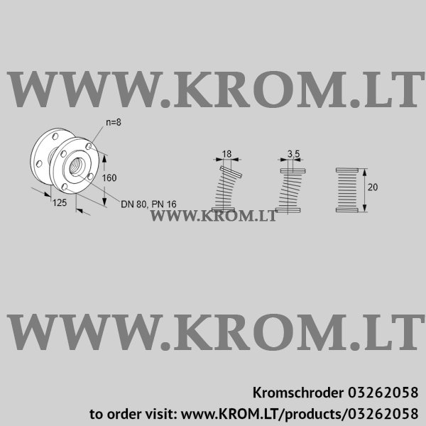 Kromschroder EKO 80F, 03262058 stainless steel bellows unit, 03262058