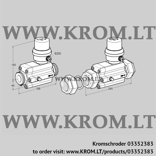 Kromschroder DE 25R25-40B, 03352383 flow meter, 03352383