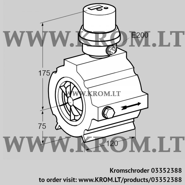 Kromschroder DE 160Z80-40B, 03352388 flow meter, 03352388