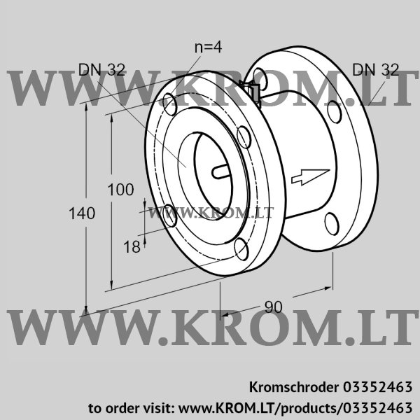 Kromschroder TAS 32FF50, 03352463 thermal equipment trip, 03352463