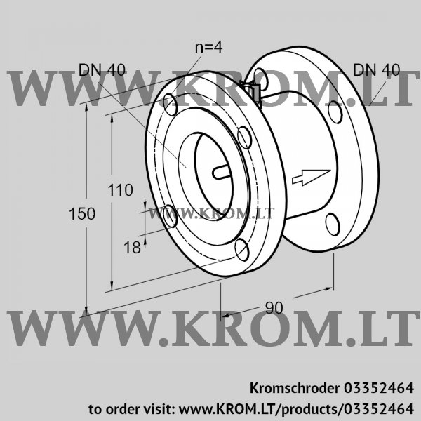 Kromschroder TAS 40FF50, 03352464 thermal equipment trip, 03352464