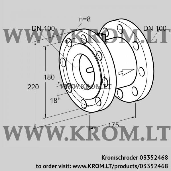 Kromschroder TAS 100FF50, 03352468 thermal equipment trip, 03352468