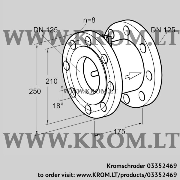 Kromschroder TAS 125FF50, 03352469 thermal equipment trip, 03352469