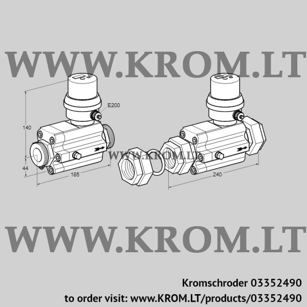 Kromschroder DE 25R25-160B, 03352490 flow meter, 03352490