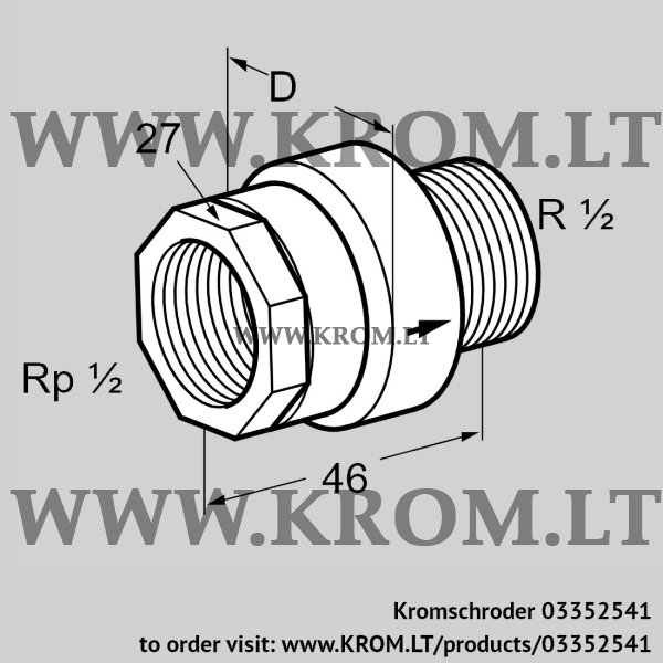 Kromschroder TAS 15IA50M, 03352541 thermal equipment trip, 03352541