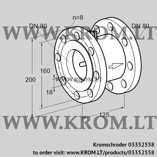 Kromschroder TAS 80FF50M, 03352558 thermal equipment trip, 03352558