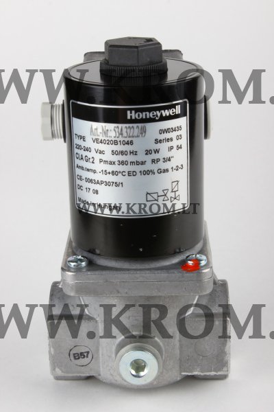 Honeywell VE 4020 B 1046 gas solenoid valve DN20, VE4020B1046