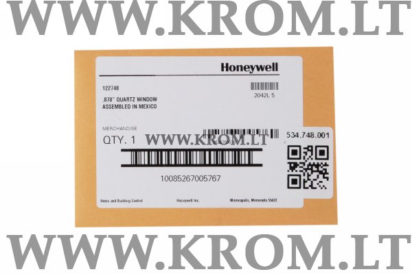 Honeywell 122748/U window, 122748/U