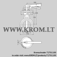 DKR125Z03H350D (72701100) butterfly valve