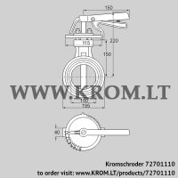 DKR150Z03H350D (72701110) butterfly valve
