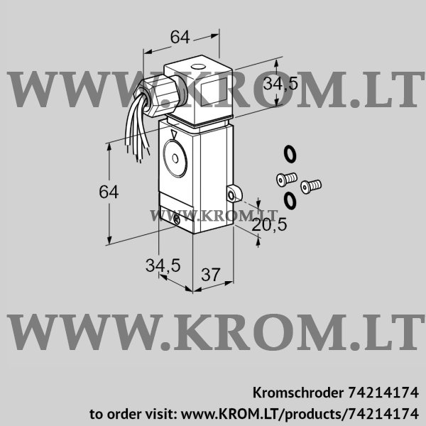 Kromschroder DG 40VCT1-6W/B, 74214174 pressure switch for gas, 74214174