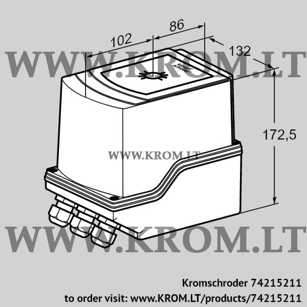 Kromschroder IC 50-03W3TR10, 74215211 actuator, 74215211