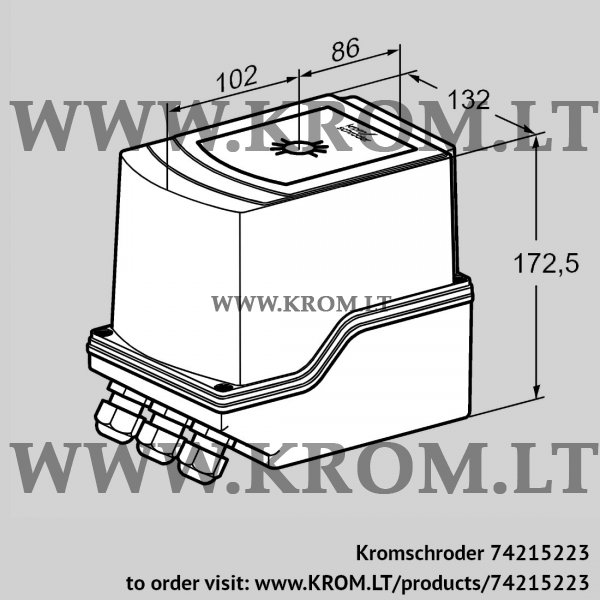 Kromschroder IC 50-15H15TR10, 74215223 actuator, 74215223