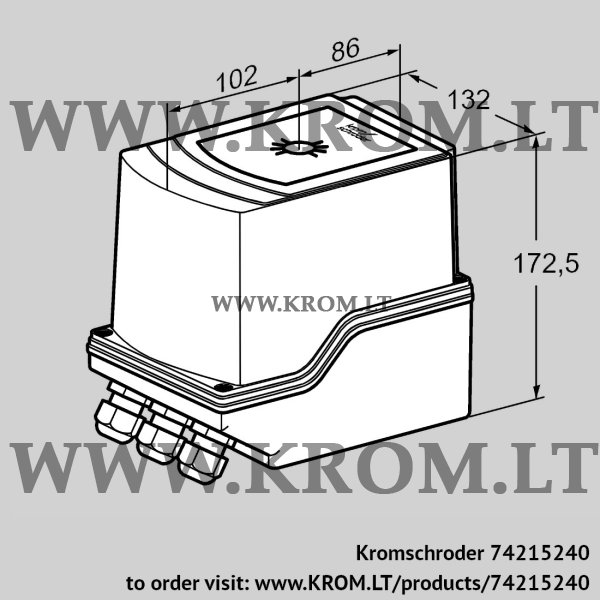 Kromschroder IC 50-60H30E, 74215240 actuator, 74215240