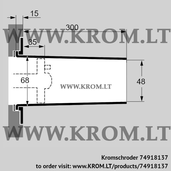 Kromschroder TSC 65A048-300/35-Si-1500, 74918137 ceramic tube set, 74918137