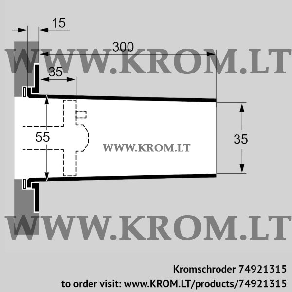 Kromschroder TSC 50A035-300/35-Si-1500, 74921315 ceramic tube set, 74921315