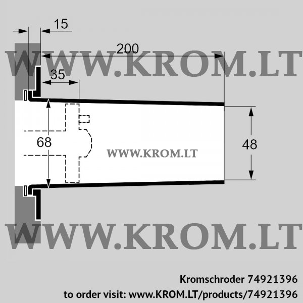 Kromschroder TSC 65A048-200/35-Si-1500, 74921396 ceramic tube set, 74921396