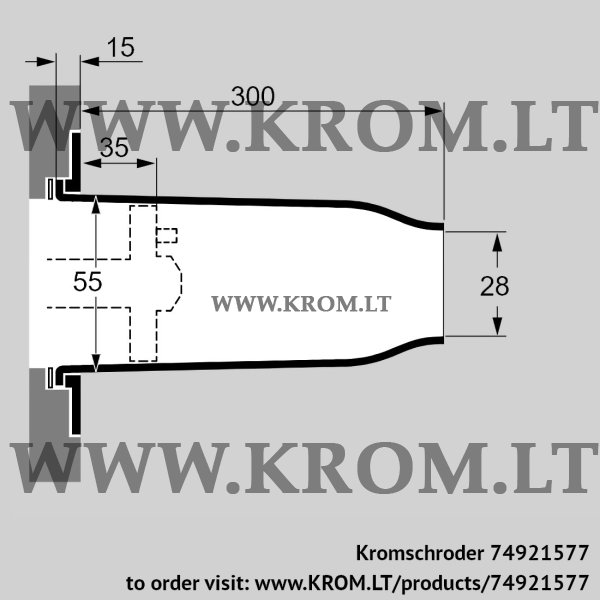 Kromschroder TSC 50B028-300/35-Si-1500, 74921577 ceramic tube set, 74921577